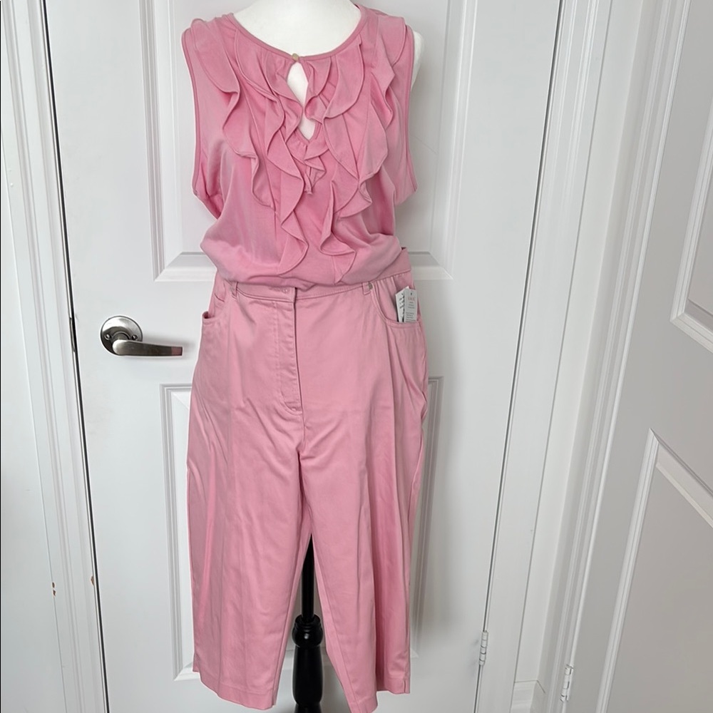 Pink Ruffled Jumpsuit